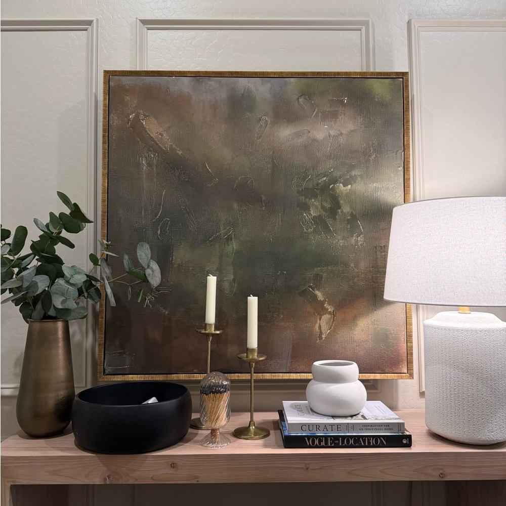 Abstract Green and Brown Wall Art